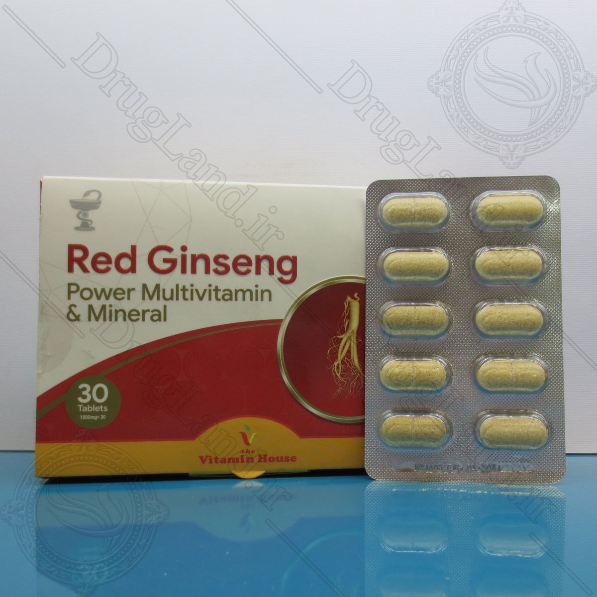 قرص جینسینگ قرمز - رد جینسینگ پاور مولتی ویتامین و مینرال ویتامین لایف | 30 عدد