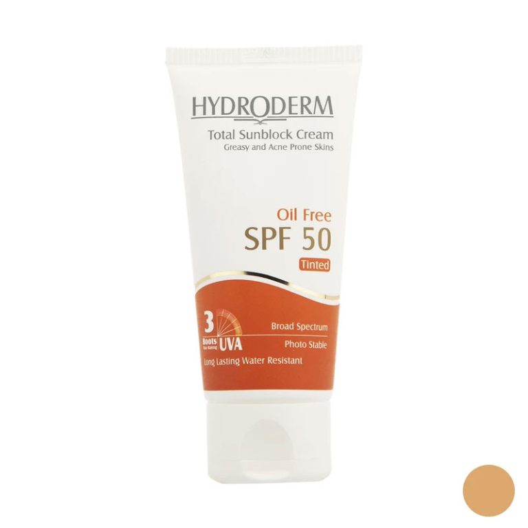 کرم ضد آفتاب بژ متوسط فاقد چربی SPF50 هیدرودرم